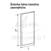 Ścianka tylna 45 stopni narożna zewnętrzna 20 cm